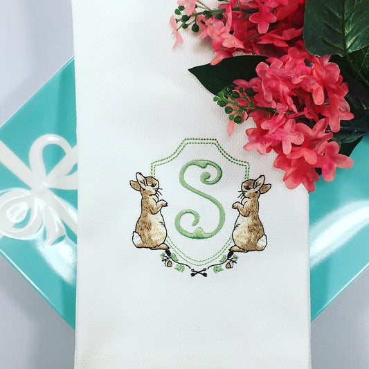 Rabbit Frame Huck Towel